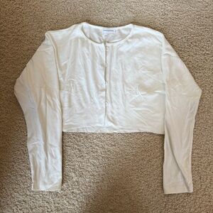 Lovers + Friends Ivory Button-Up Cardigan